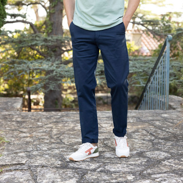 Light navy chinos fitted cut